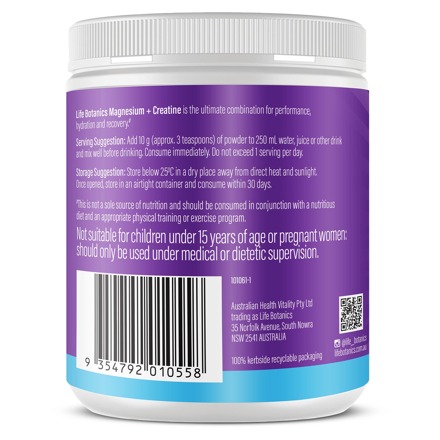 Life Botanics Magnesium + Creatine 150g