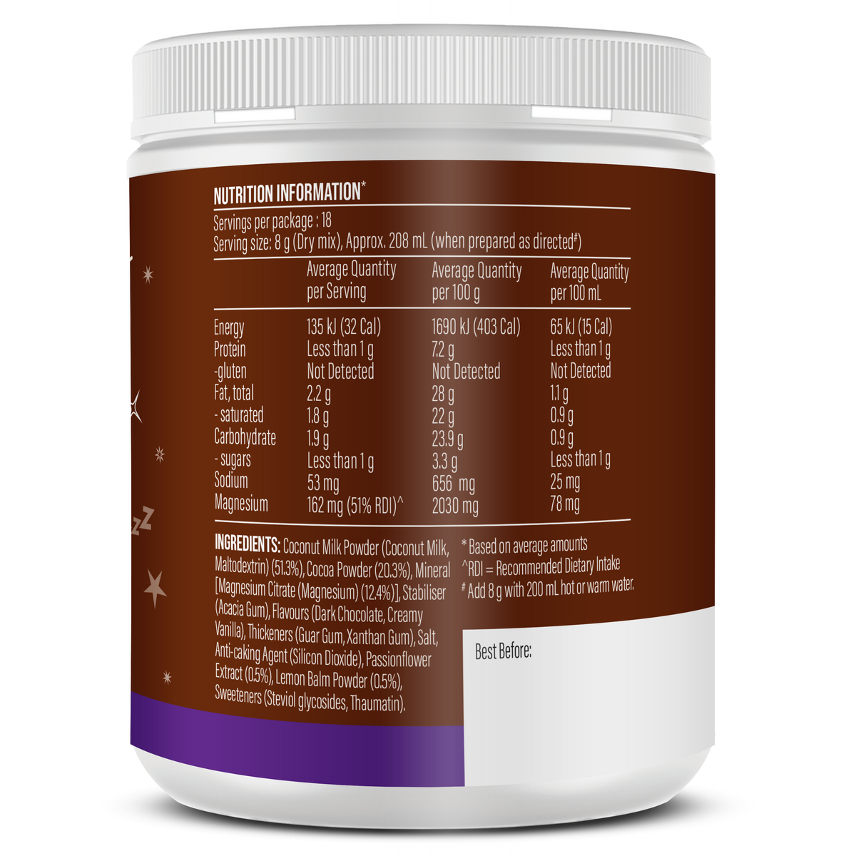 Life Botanics Sleepy Magnesium Hot Chocolate 150g