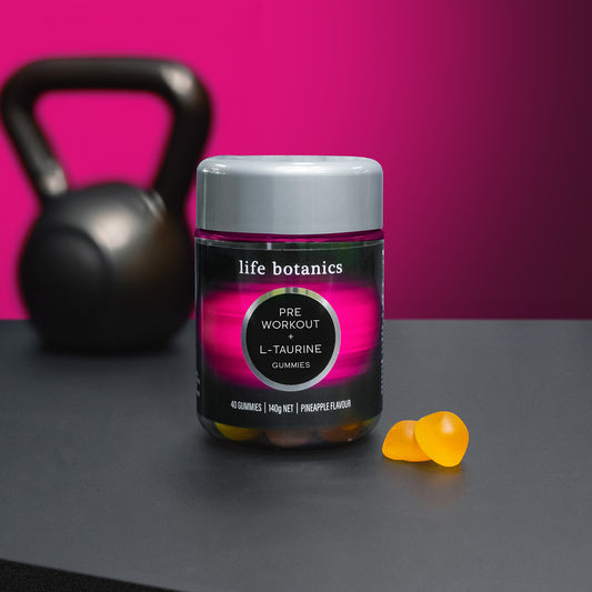Life Botanics PreWorkout + L-Taurine Gummies 40s - August Expiry