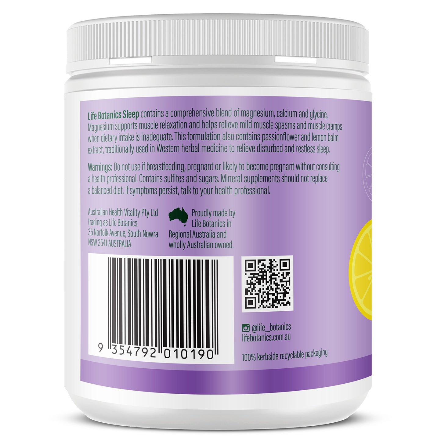 Life Botanics Sleep 150g — pack detail photo