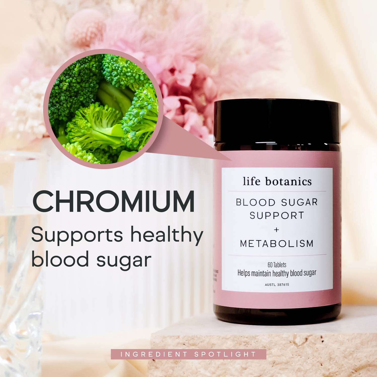 life botanics Blood Sugar Support + Metabolism Chromium 180