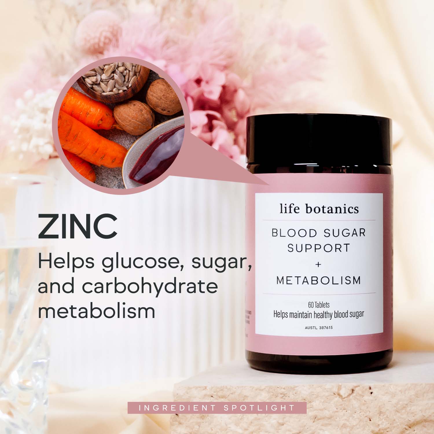 life botanics Blood Sugar Support + Metabolism Zinc 180