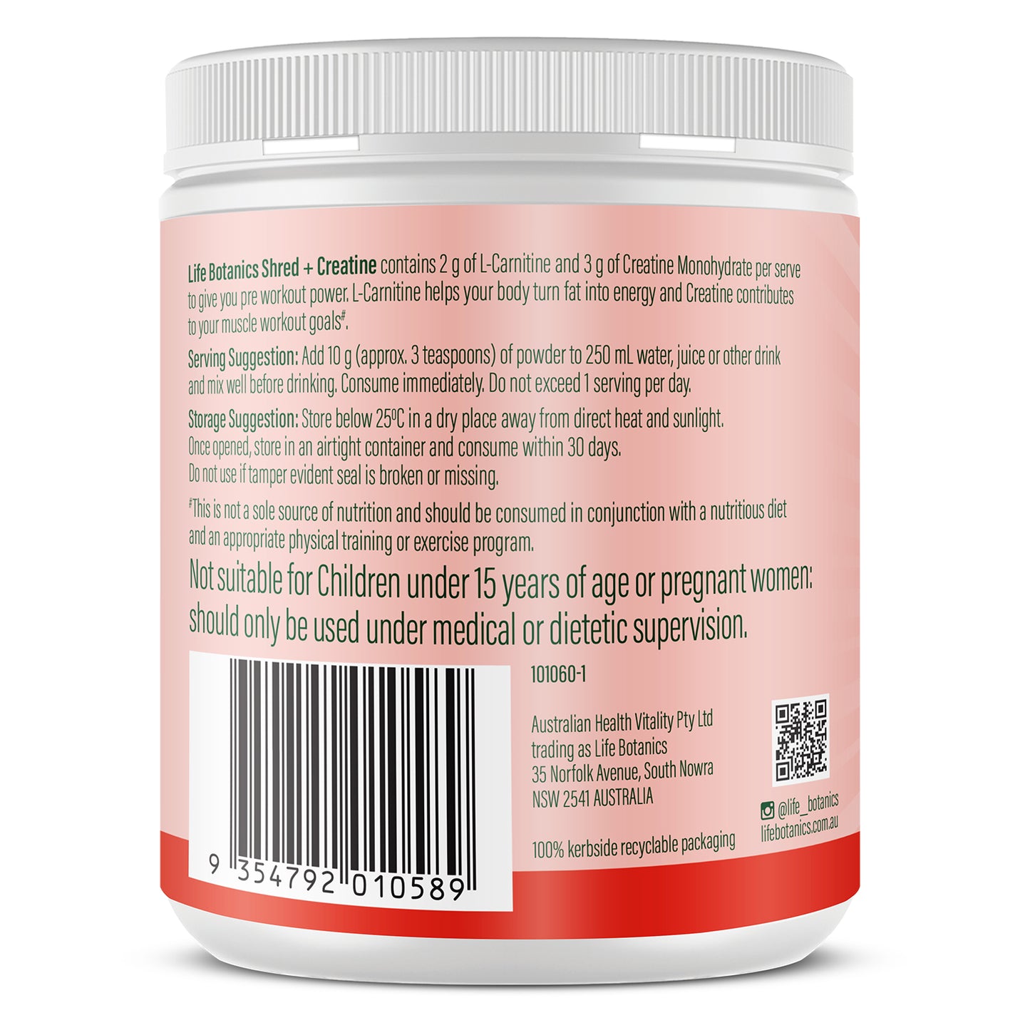 Life Botanics Shred + Creatine 150g