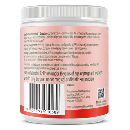 Life Botanics Shred + Creatine 150g