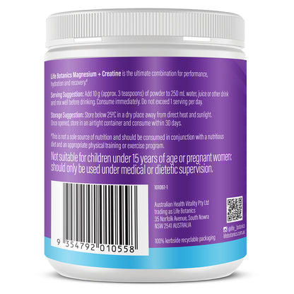 Life Botanics Magnesium + Creatine 150g