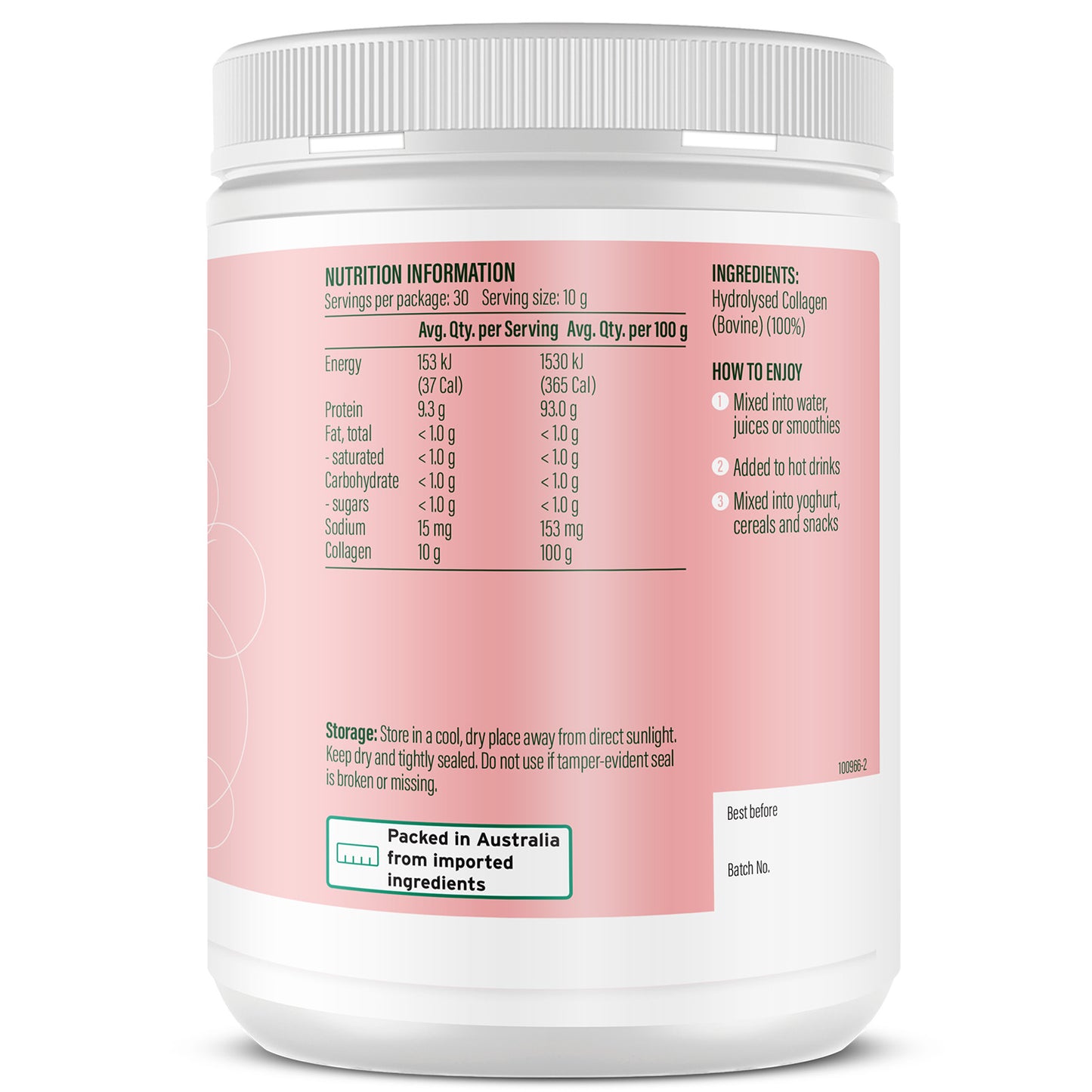 Life Botanics Pure Collagen Peptides 300g