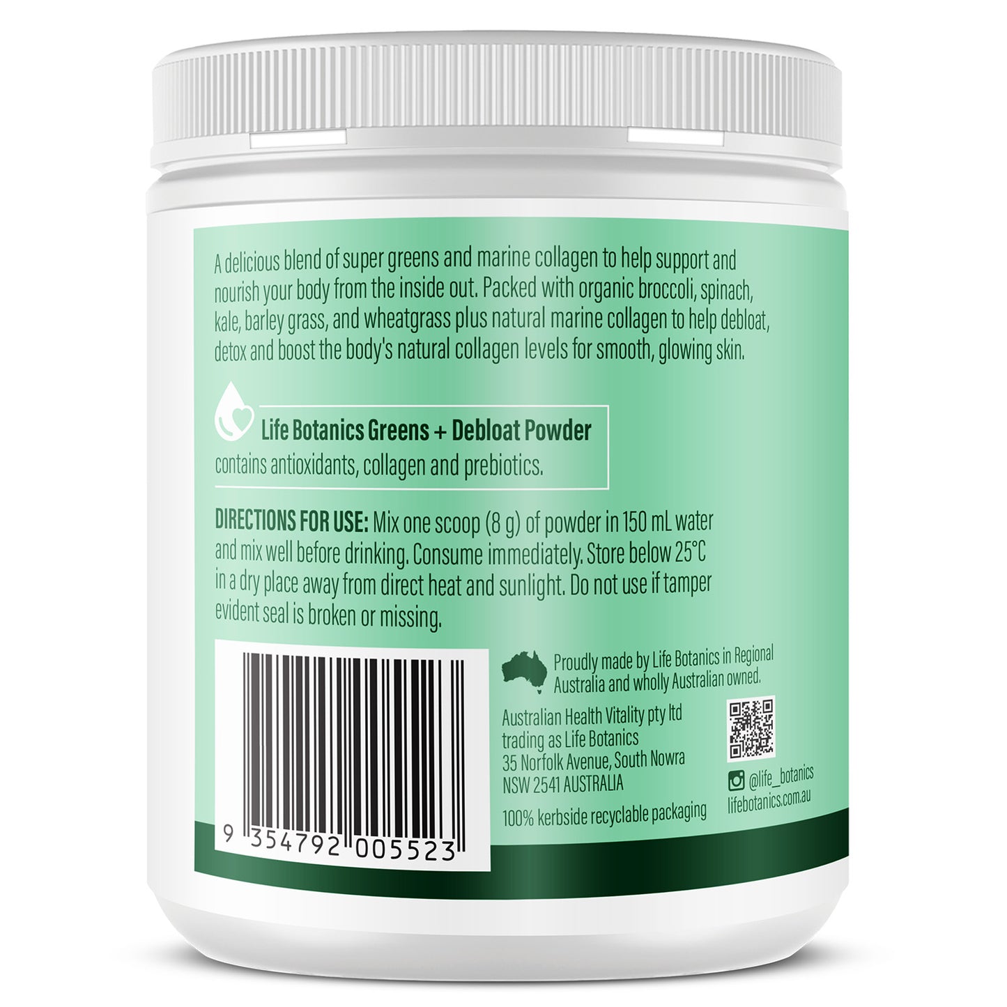 Life Botanics Greens + Debloat 150g