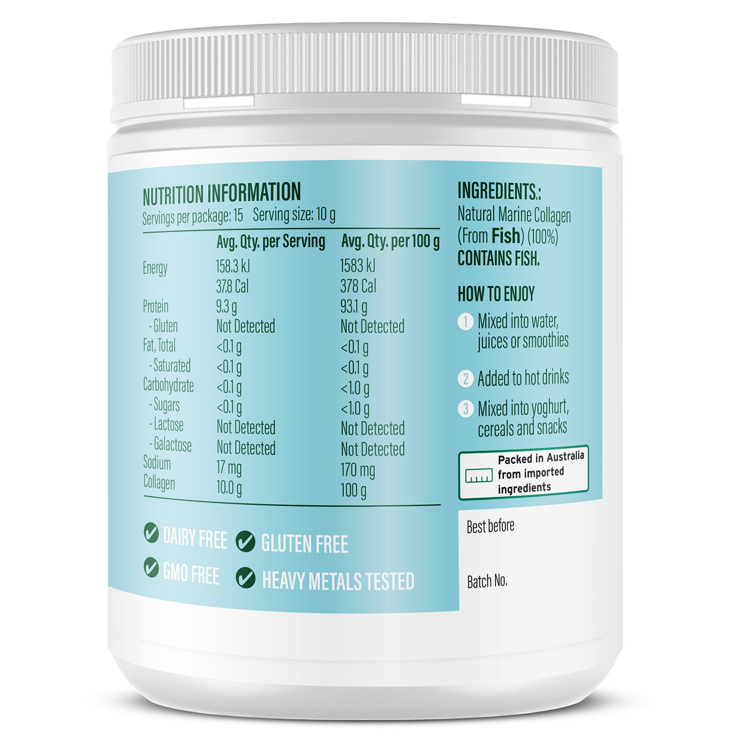 Life Botanics Pure Marine Collagen Peptides 150g