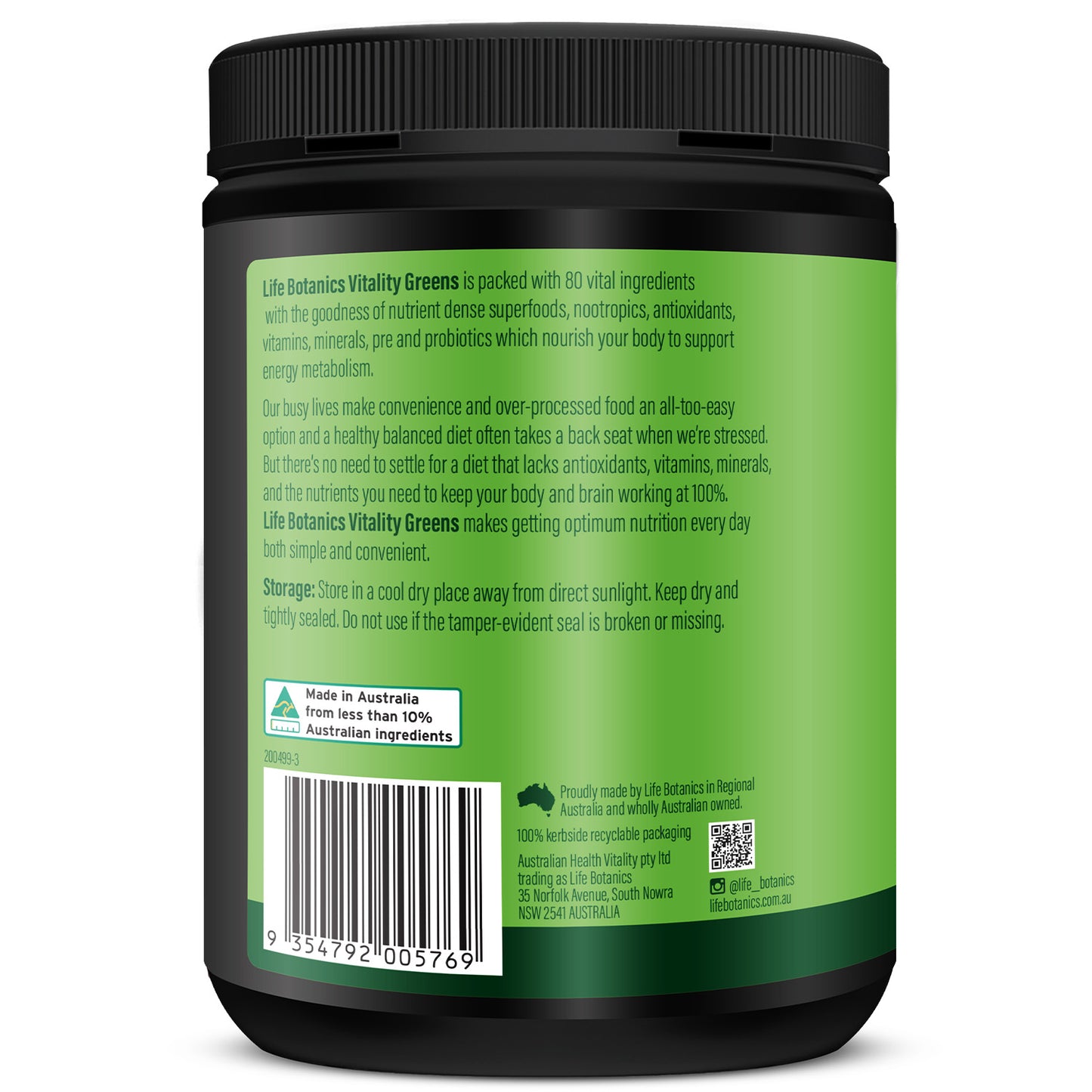 Life Botanics Vitality Greens 450g
