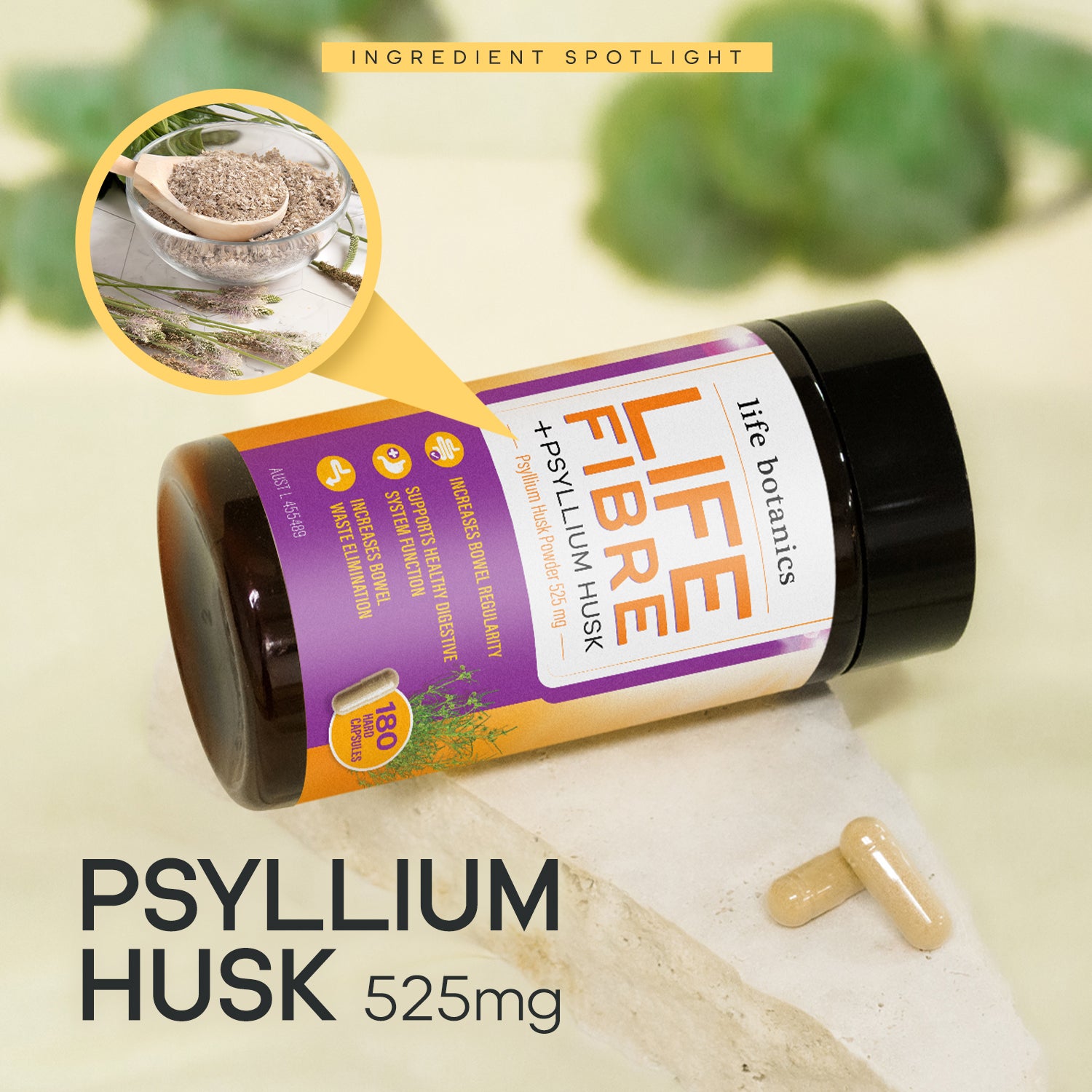 Life Botanics Life Fibre + Psyllium Husk Capsules