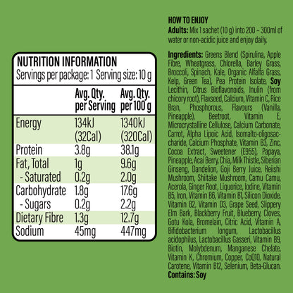 Life Botanics Vitality Greens 10g - July Expiry