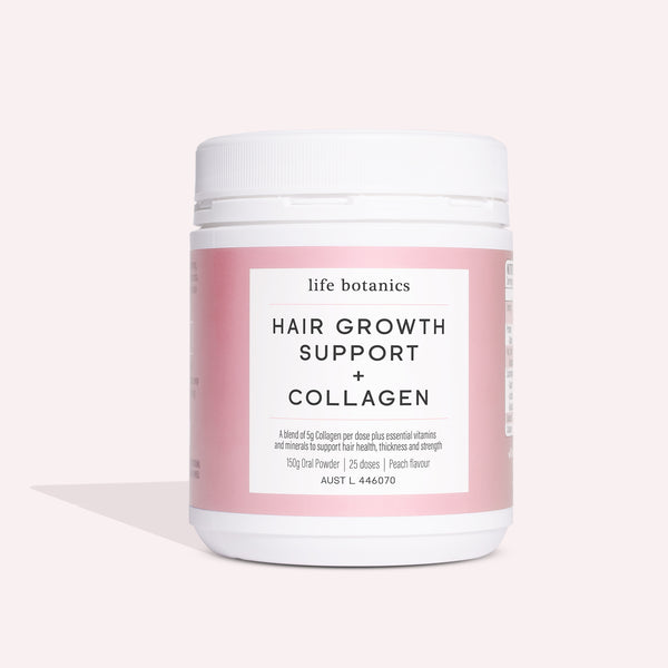 Life Botanics Hair Growth Support + Collagen 150g - August Expiry