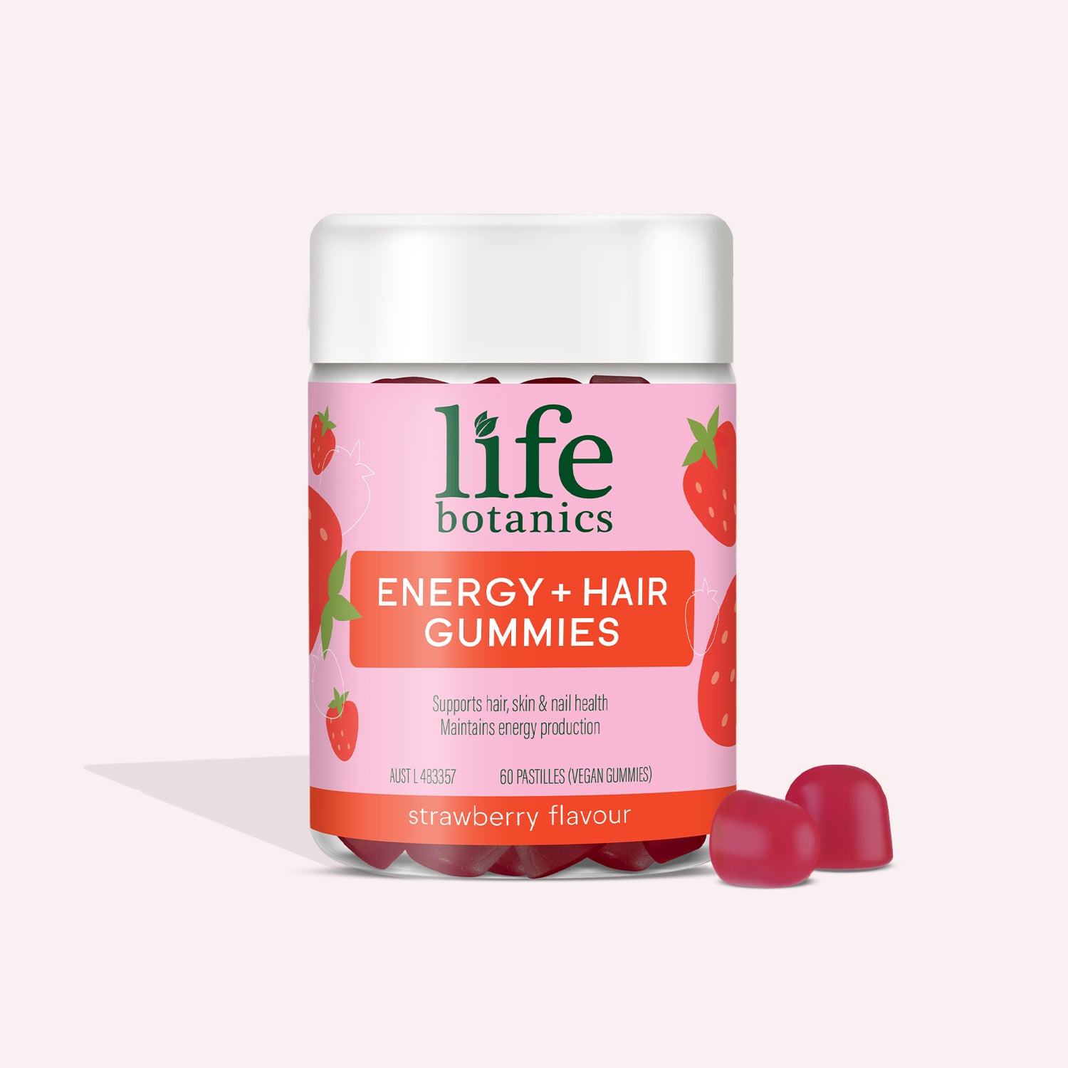 Life Botanics Energy + Hair Gummies 60s