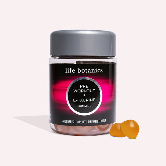 Life Botanics PreWorkout + L-Taurine Gummies 40s - August Expiry