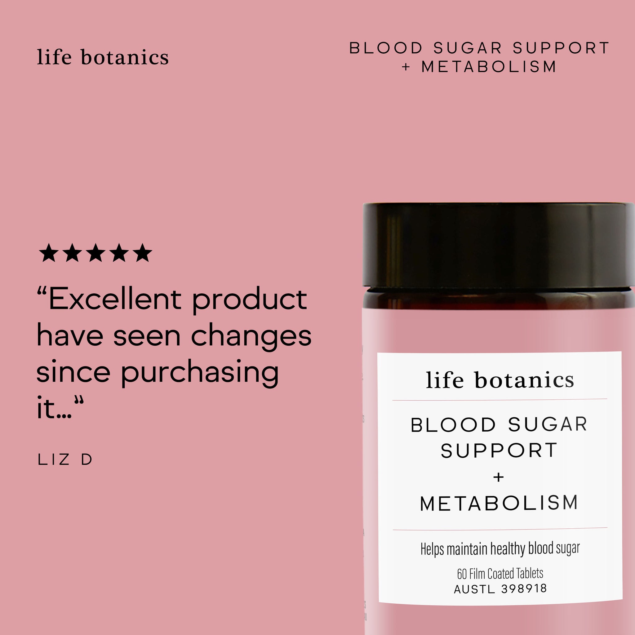 Life Botanics Blood Sugar Support + Metabolism Tablets