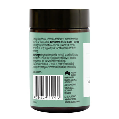 Life Botanics Debloat + Detox Tablets - October Expiry