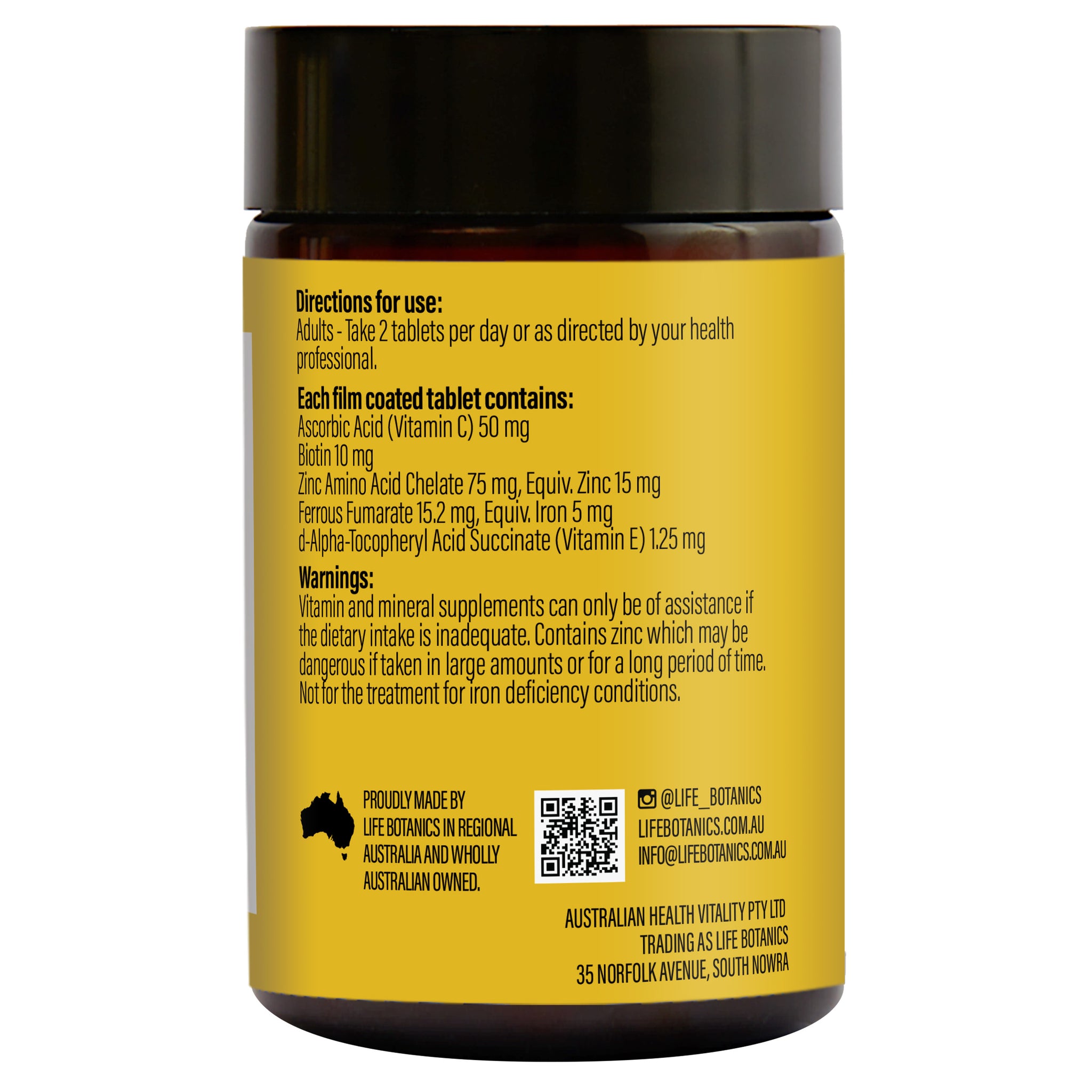 Life Botanics Hair Skin Nails + 10,000mcg Biotin