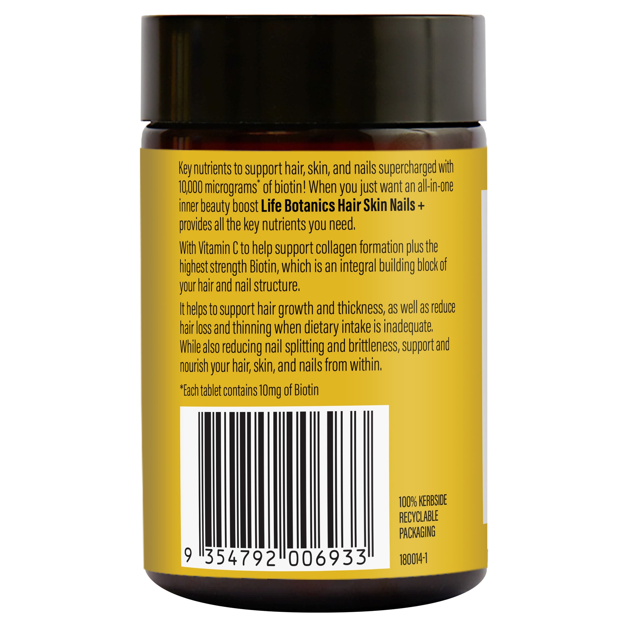 Life Botanics Hair Skin Nails + 10,000mcg Biotin