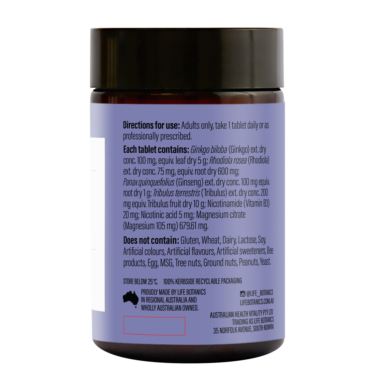 Life Botanics Libido + Energy Tablets - November Expiry