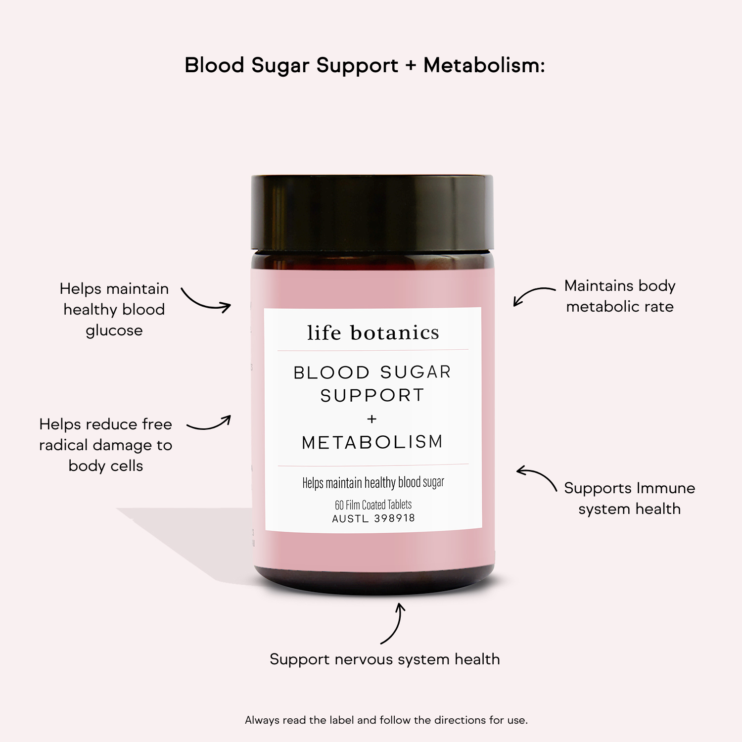 Life Botanics Blood Sugar Support + Metabolism Tablets