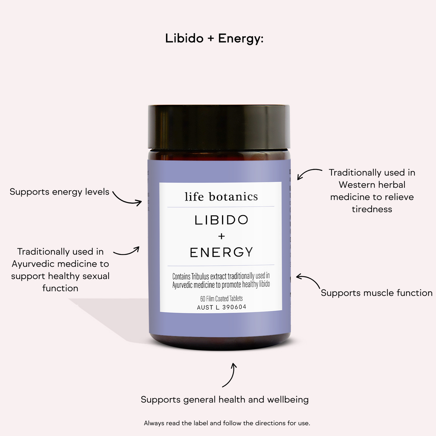 Life Botanics Libido + Energy Tablets - November Expiry