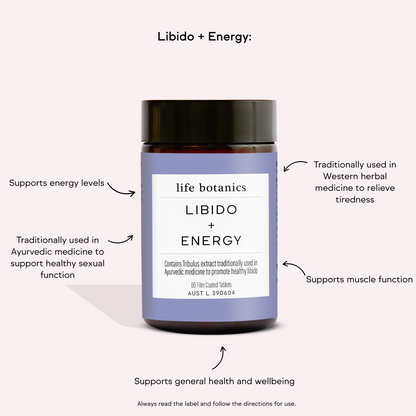 Life Botanics Libido + Energy Tablets - November Expiry