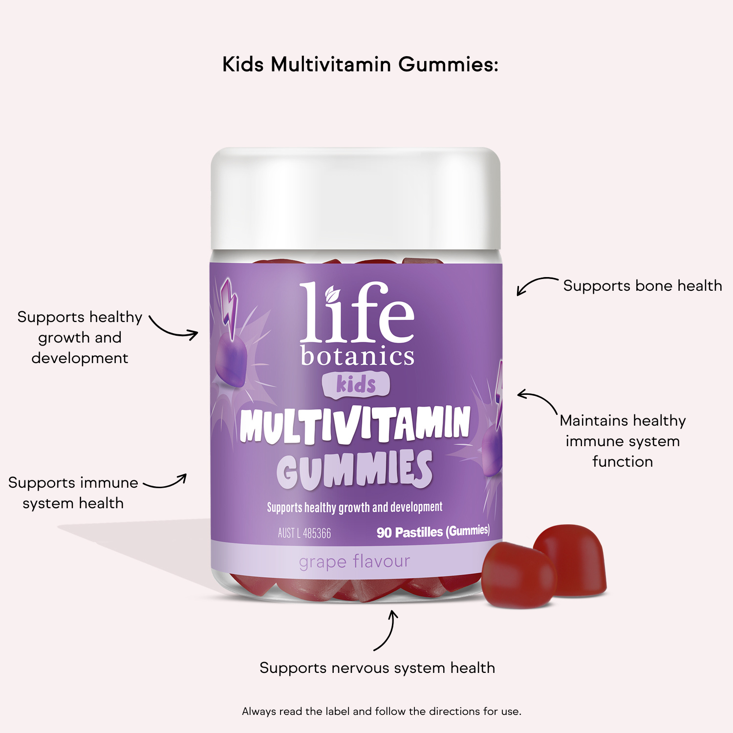 Life Botanics Kids Multivitamin Gummies 90s