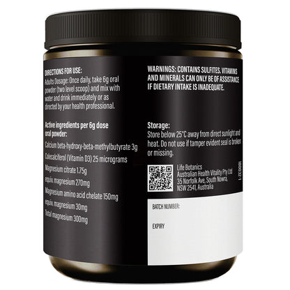 Life Botanics Active Magnesium + HMB 150g - August Expiry