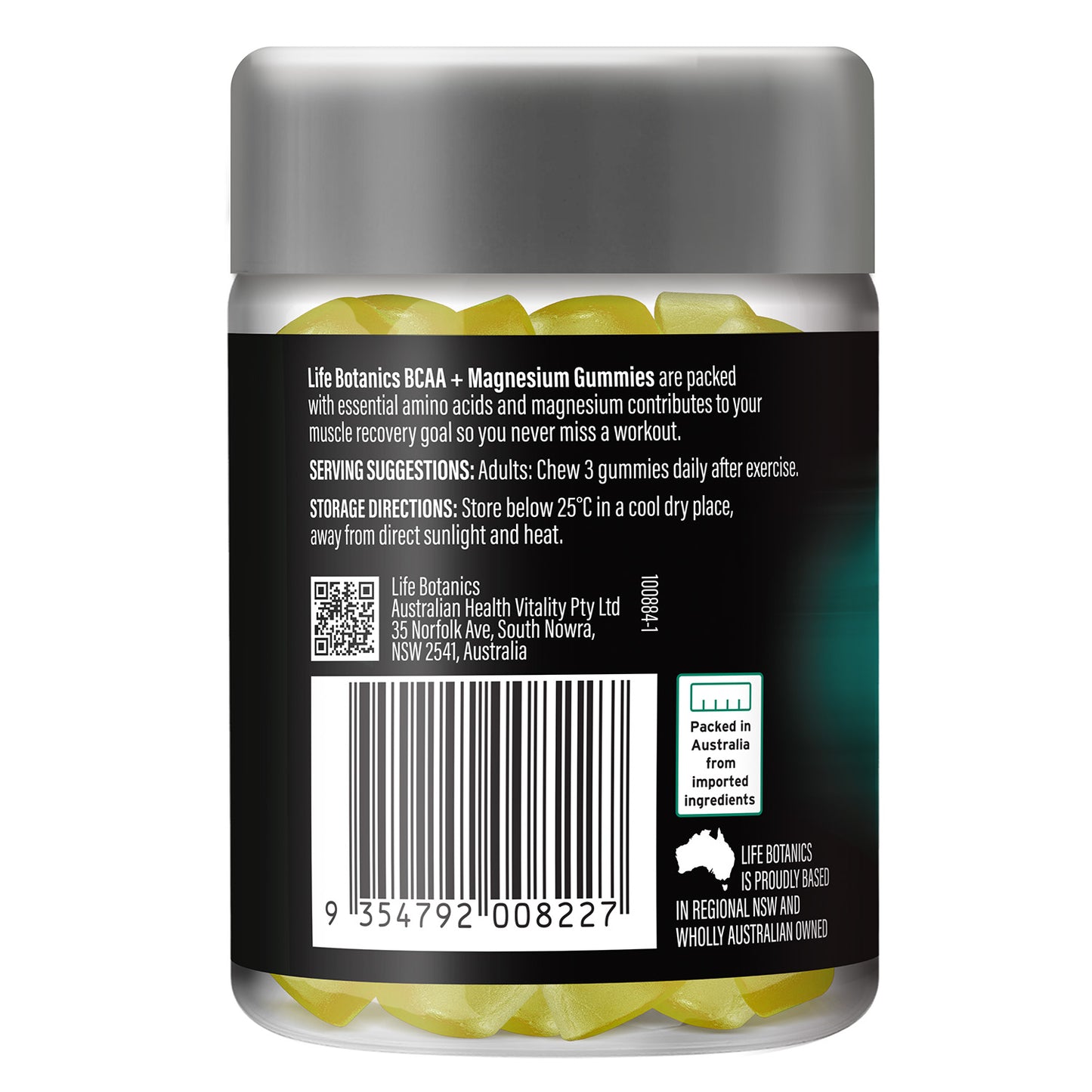 Life Botanics BCAA + Magnesium Gummies 40s - August Expiry