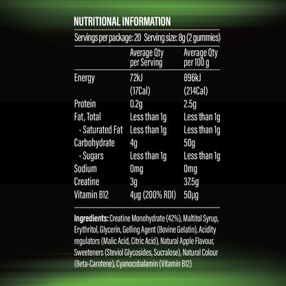 Life Botanics Creatine + Energy Gummies 40s