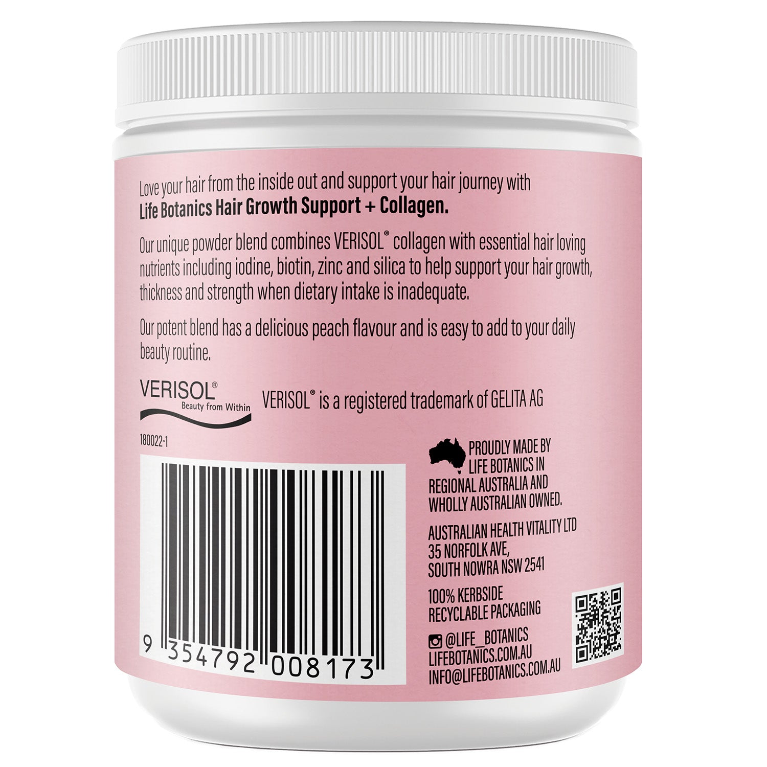 Life Botanics Hair Growth Support + Collagen 150g