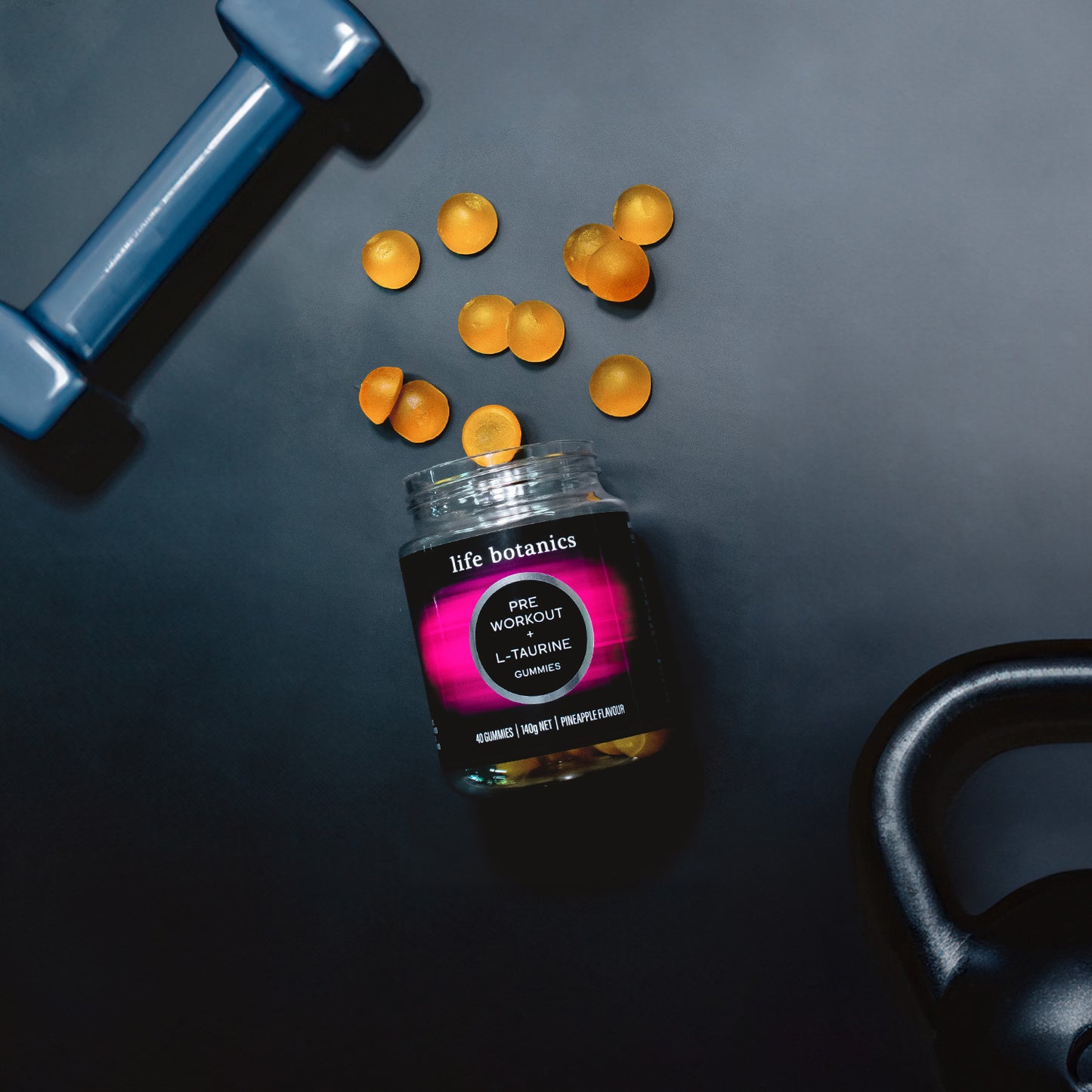 Life Botanics PreWorkout + L-Taurine Gummies 40s - August Expiry