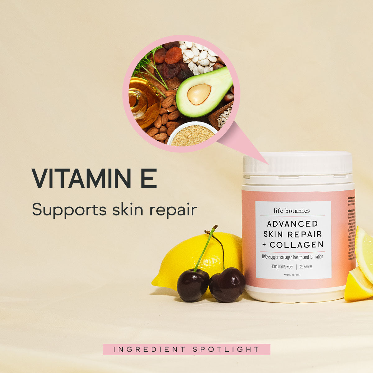 life botanics Advanced Skin Repair + Collagen Vitamin E 180