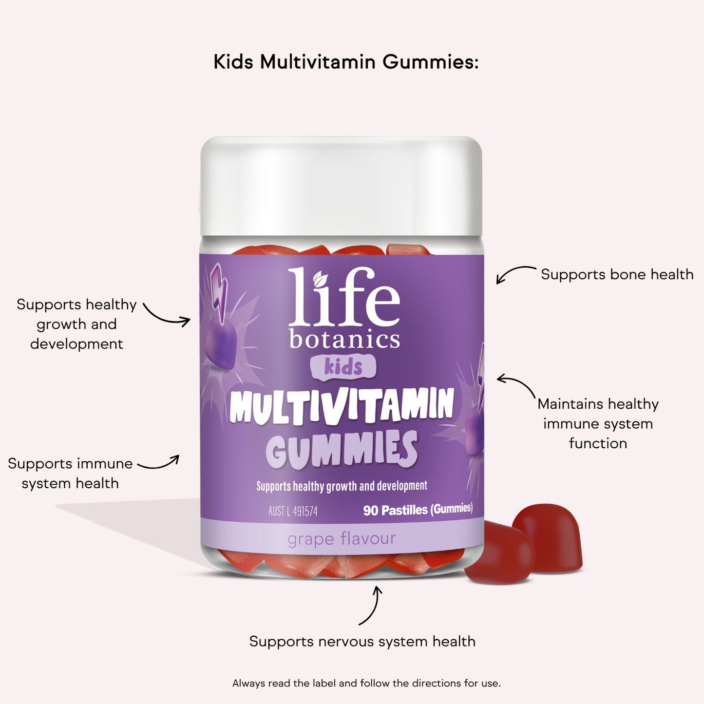Life Botanics Kids Multivitamin Gummies 90s