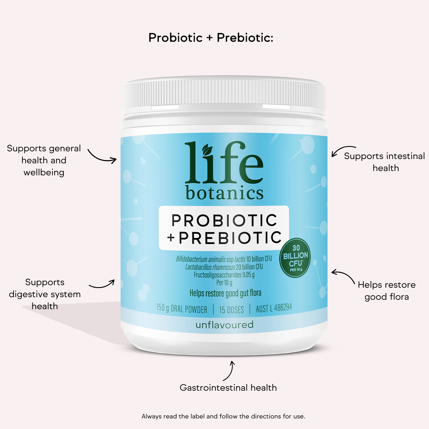 Life Botanics Probiotics + Prebiotics 150g