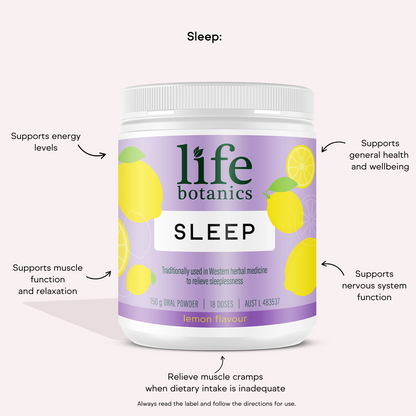 Life Botanics Good Sleep Kit — Stress + Sleep Gummies and Sleep Powder bundle on a cream background