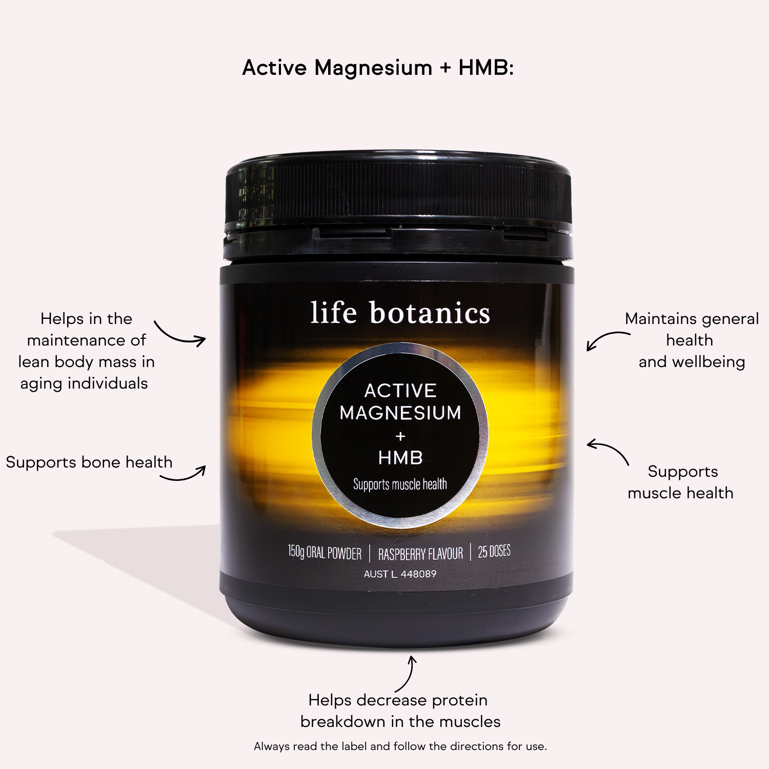 Life Botanics Active Magnesium + HMB 150g