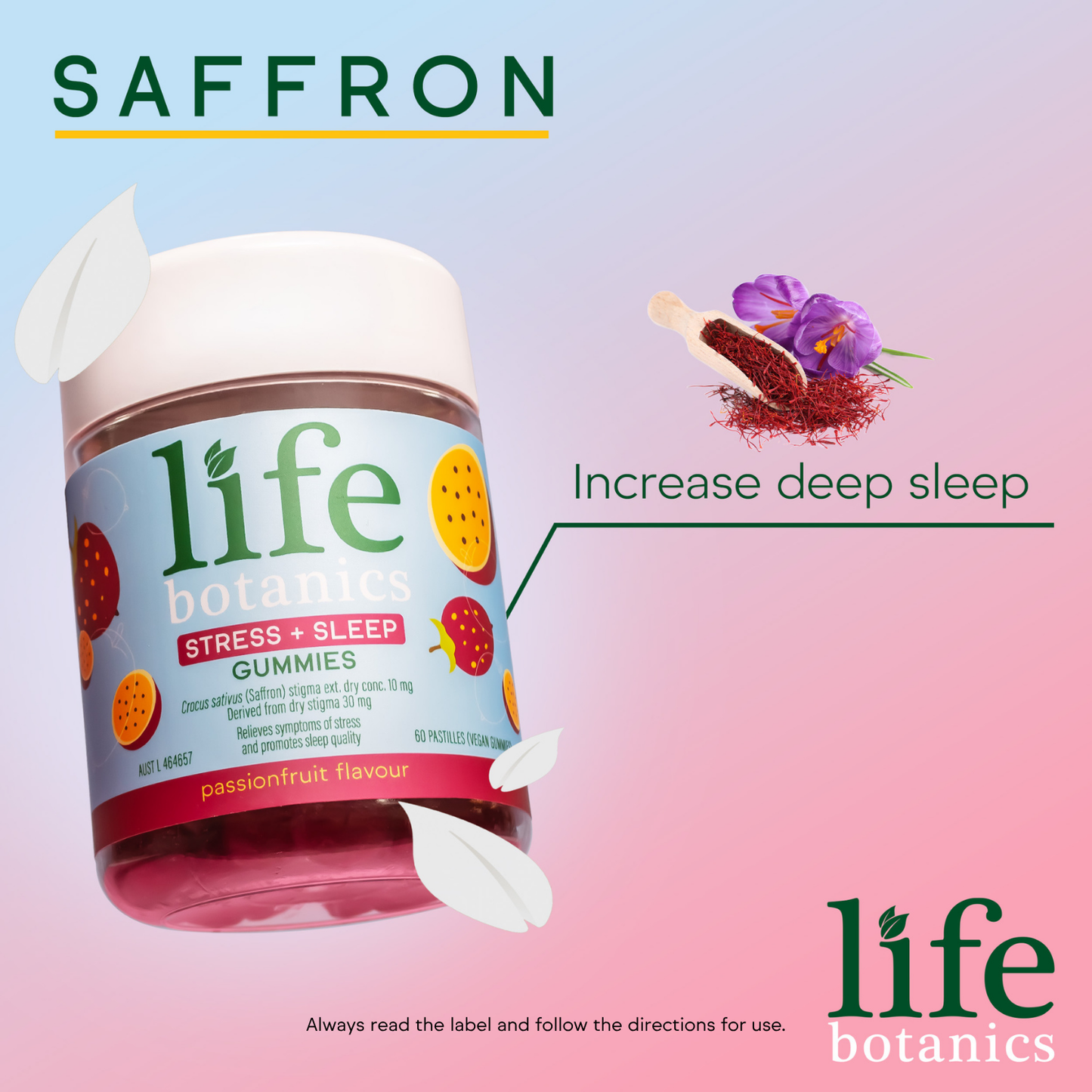 Life Botanics Stress + Sleep Gummies 60s