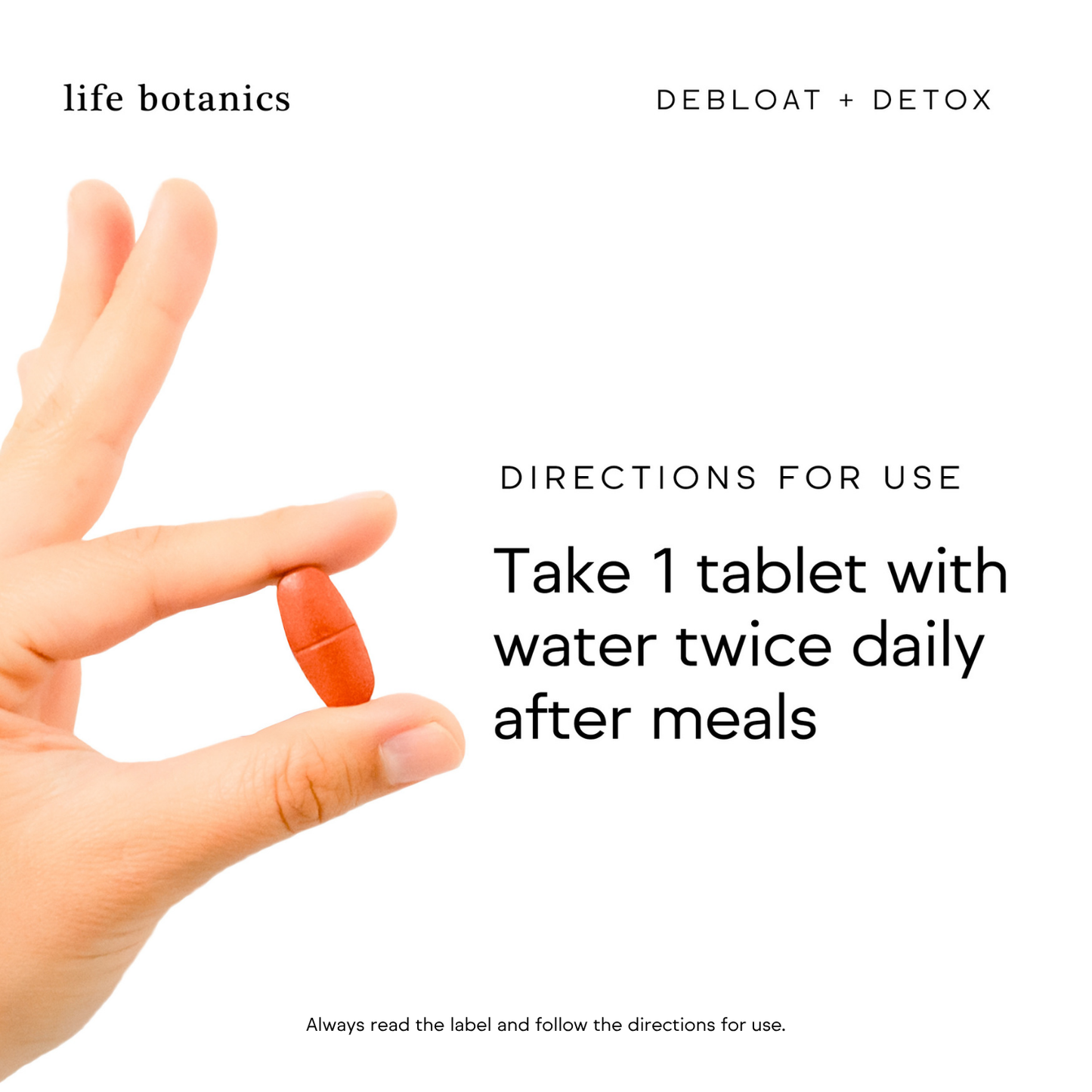 Life Botanics Debloat + Detox Tablets - October Expiry