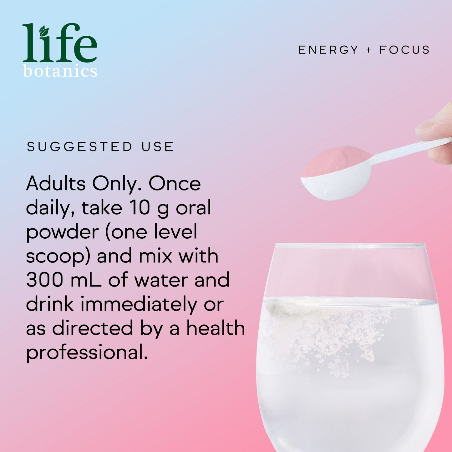 Life Botanics Energy + Focus Watermelon 150g — directions for use