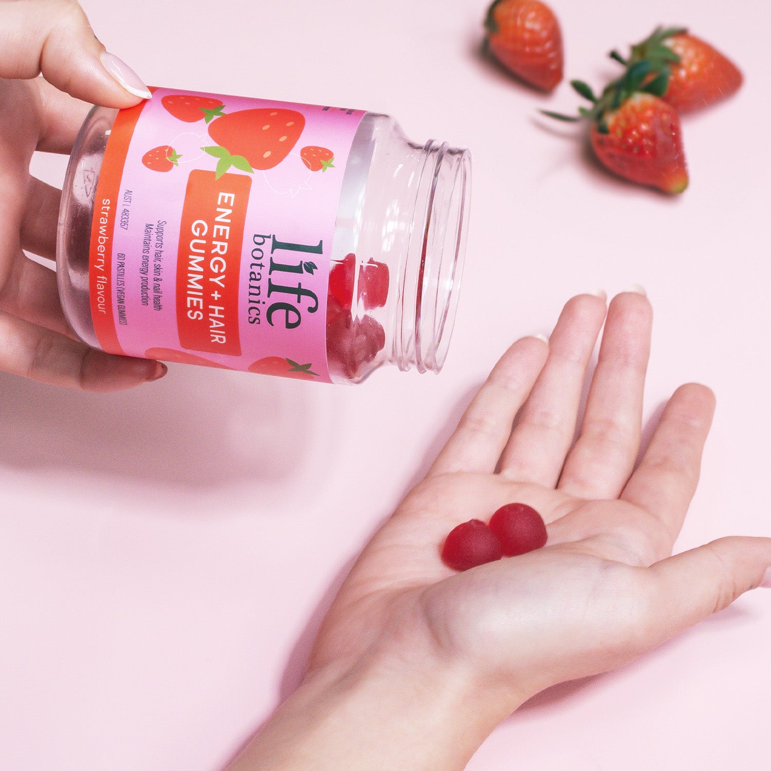 Life Botanics Energy + Hair Gummies 60s — lifestyle photo