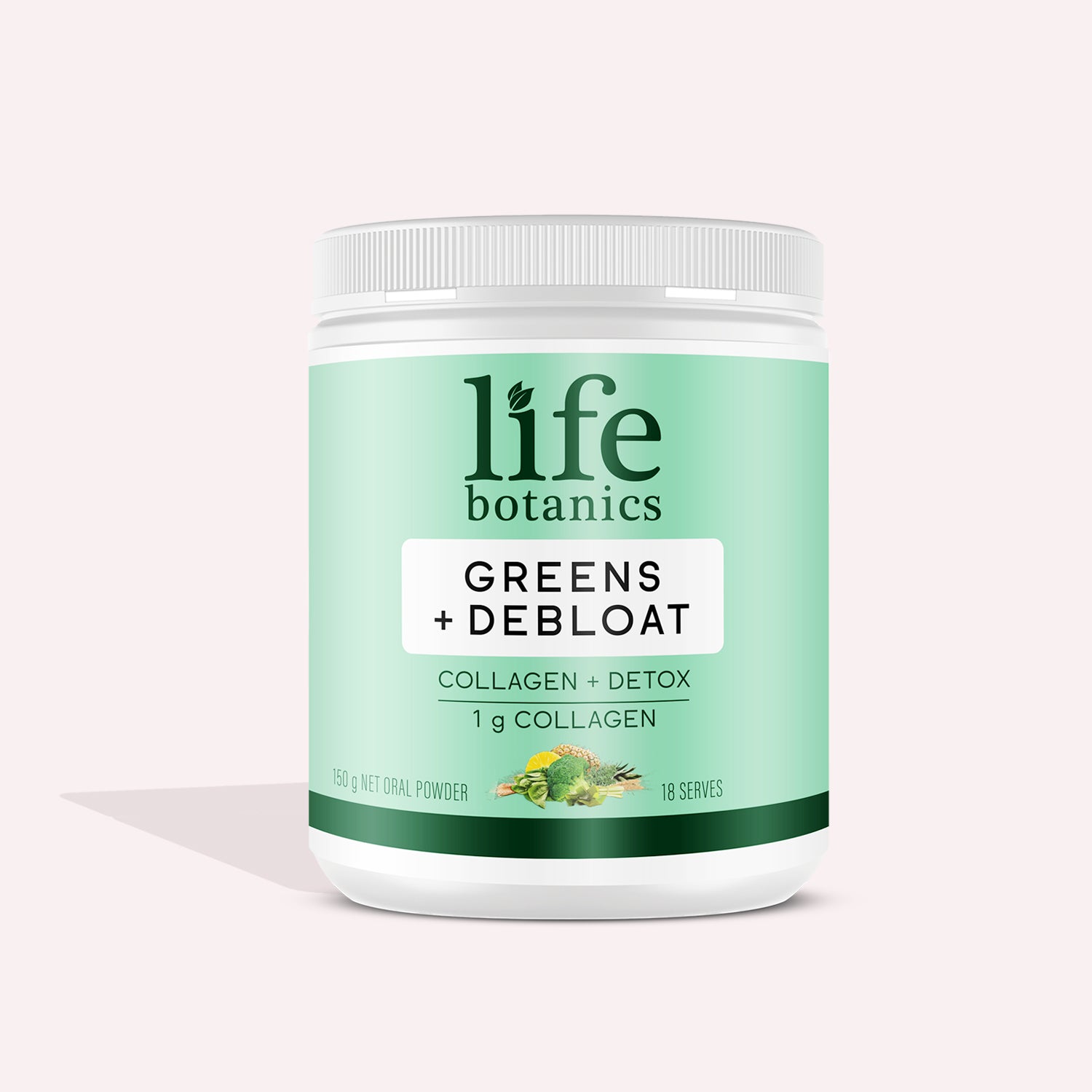 Life Botanics Greens + Debloat 150g — front of pack