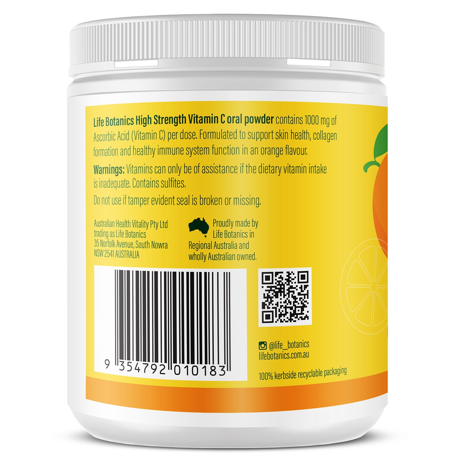 Life Botanics High Strength Vitamin C 150g — pack detail photo