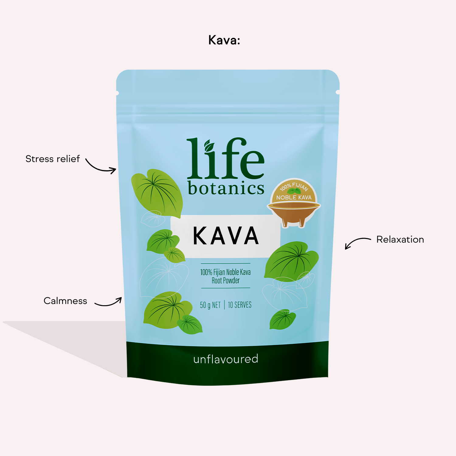 Life Botanics Kava 50g — front of pack