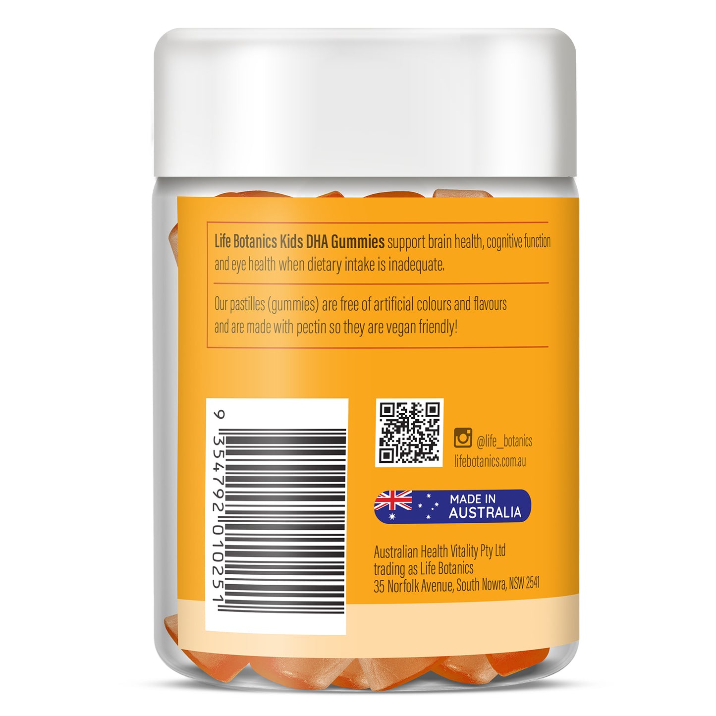 Life Botanics Kids DHA Gummies 90s — pack detail photo