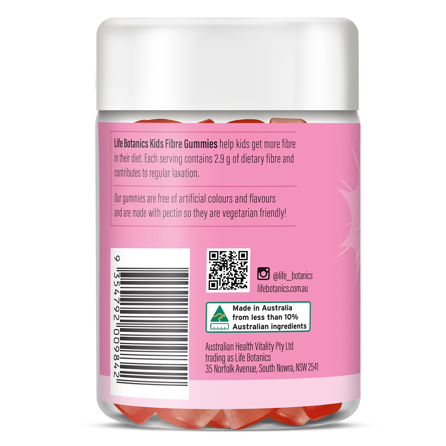 Life Botanics Kids Fibre Gummies 70s — pack detail photo