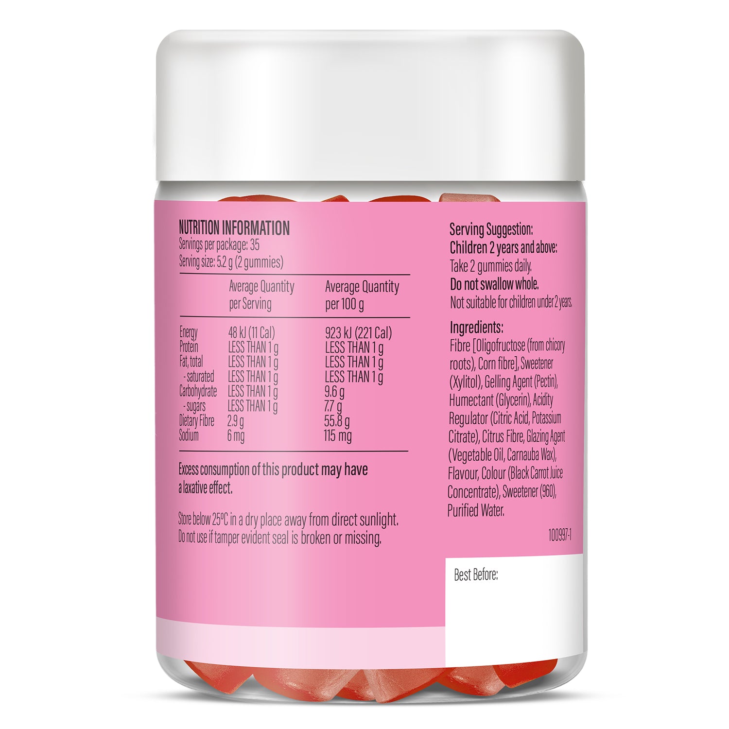 Life Botanics Kids Fibre Gummies 70s — additional pack detail photo