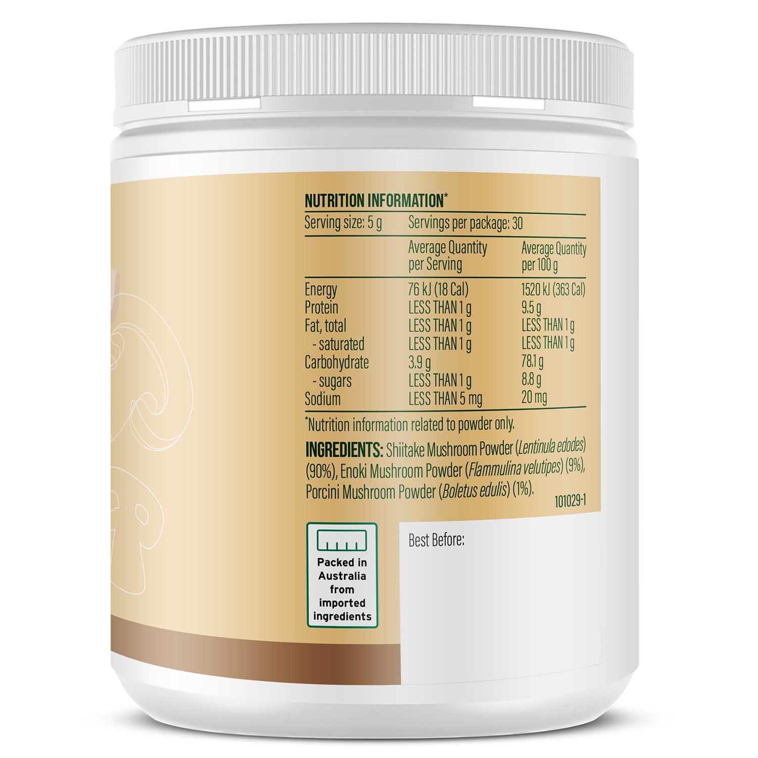Life Botanics Mushroom Mix 150g — additional pack detail photo