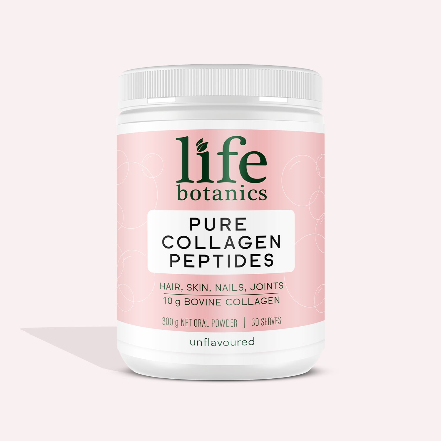 Life Botanics Pure Collagen Peptides 300g — front of pack