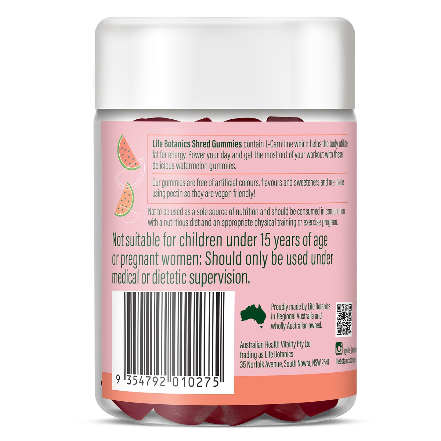 Life Botanics Shred Gummies 60s — pack detail photo
